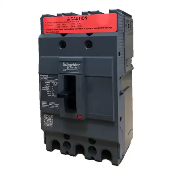Schneider 3 pólusú, öntött tokozású megszakító Easypact EZC100B 3P40A