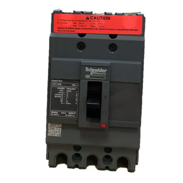 3 pólusú, öntött tokos megszakító Easypact EZC100B 3P60A