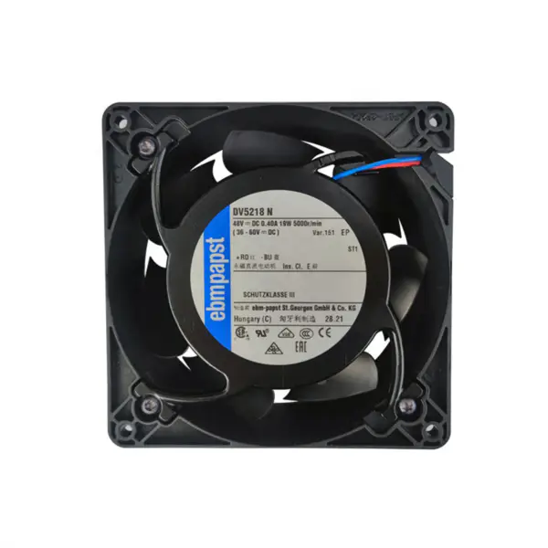 Eredeti Ebmpapst DV5218N 48VDC 127 * 127 * 38mm 0.395A 18.5W 5000RPM 2700m3/h tengelyes ventilátor jeladóhoz
