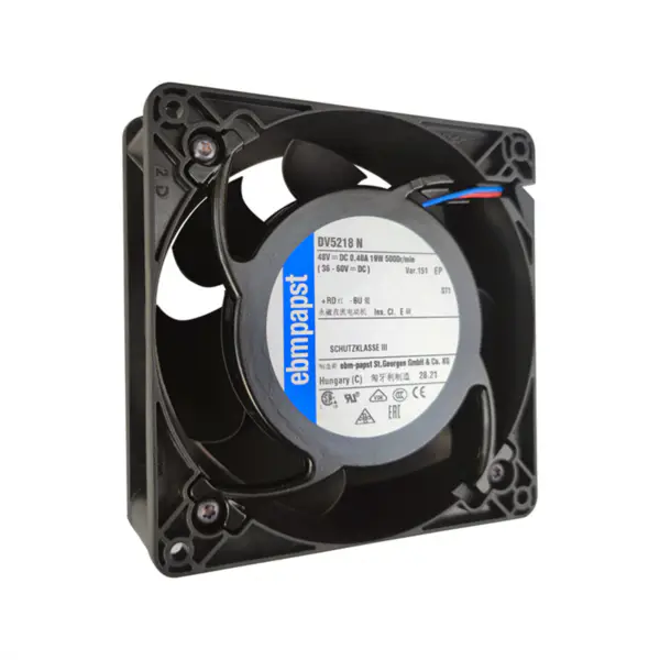 Eredeti Ebmpapst DV5218N 48VDC 127 * 127 * 38mm 0.395A 18.5W 5000RPM 2700m3/h tengelyes ventilátor jeladóhoz