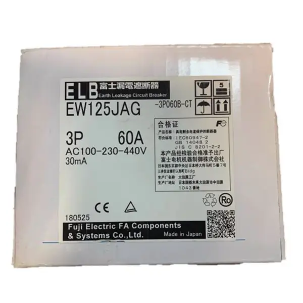 Fuji megszakító EW125JAG 3P 60A 15 ~ 125A