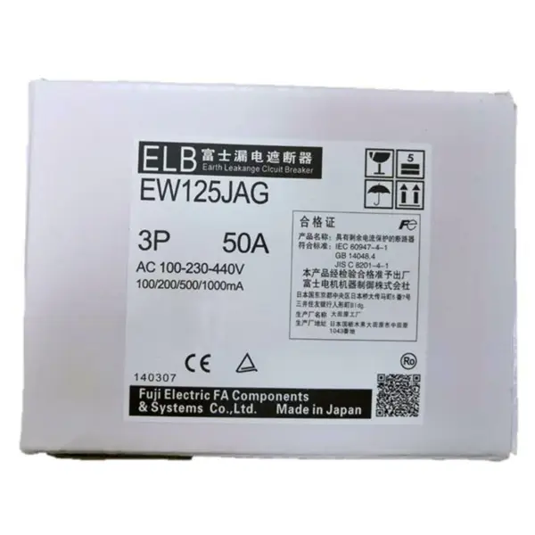 Fuji megszakító EW125JAG 3P 60A 15 ~ 125A