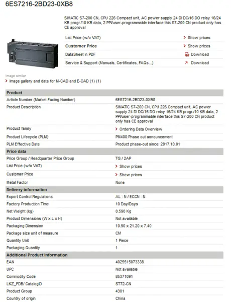 Siemens PLC s7 1200 plc ár 6ES7 134-6JF00-0CA1