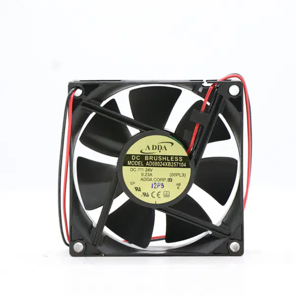 ADDA ventilátor AD08024XB257104 tengelyes ventilátor 24V 0.23A 80*80*25MM 2-vezetékes CPU hűtőventilátor