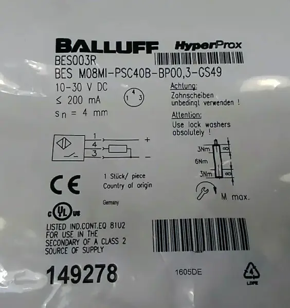 Balluff BES003R érzékelő