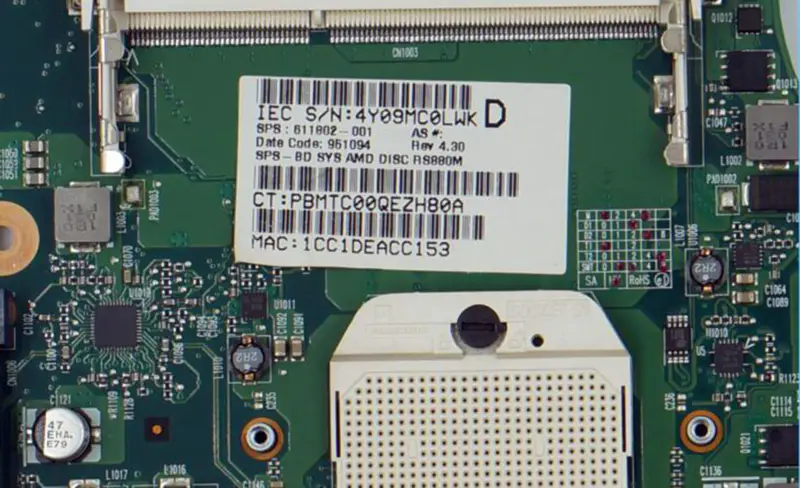 HP 611802-001 325 425 625 625 alaplap