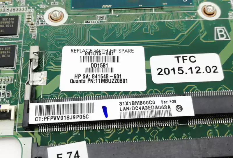 HP 841015-601 841015-001 841015-501 DAX1BMB1AF0 SR2EZ I7-6500U alaplappal 841015-001 841015-501 DAX1BMB1AF0