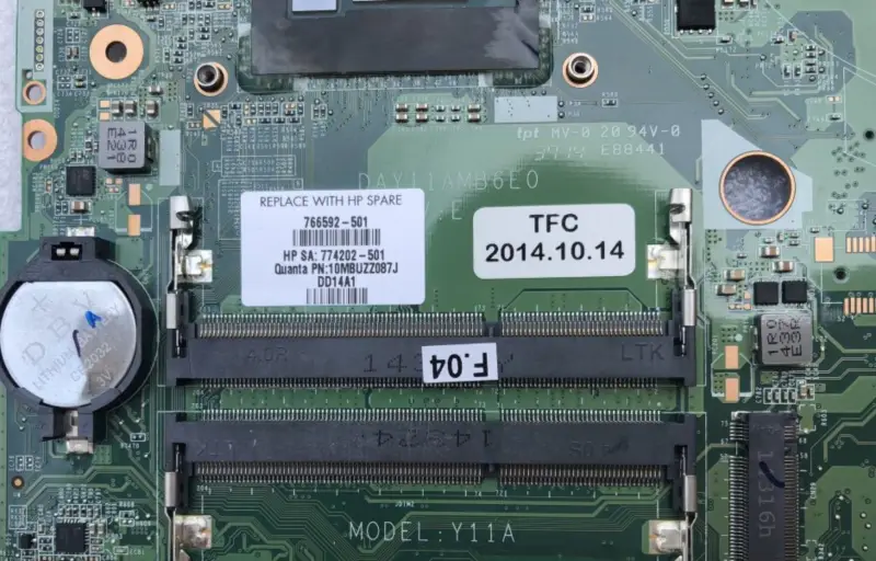 HP 766592-501 766592-601 766592-001 DAY11AMB6E0 i7-4510U alaplappal