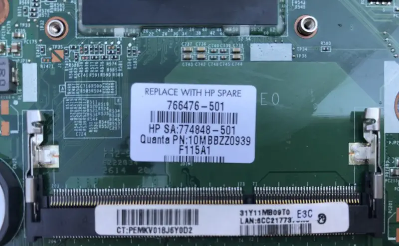 HP 766476-001 766476-501 766476-601 i5-4210U alaplappal