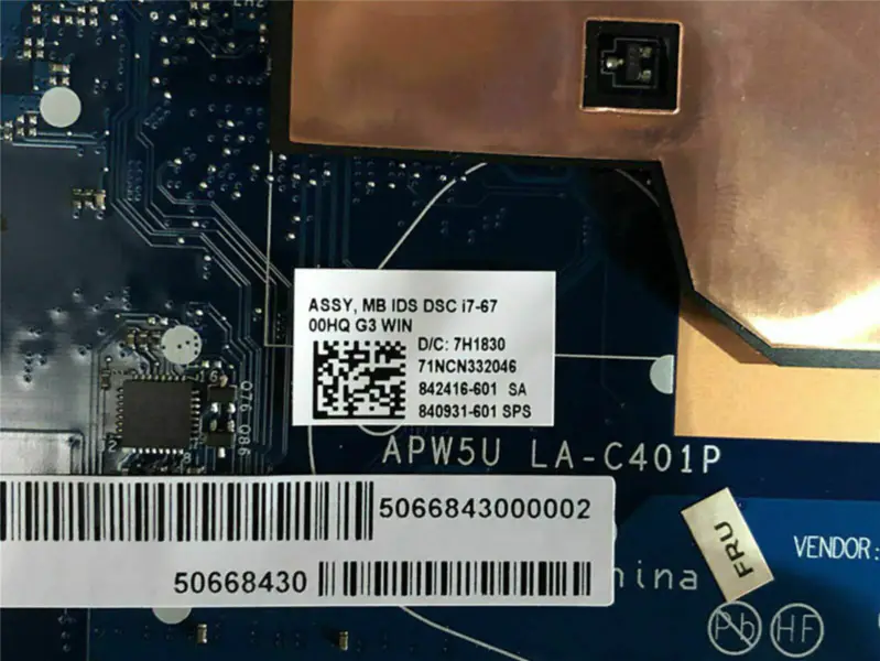HP 840931-601 alaplap