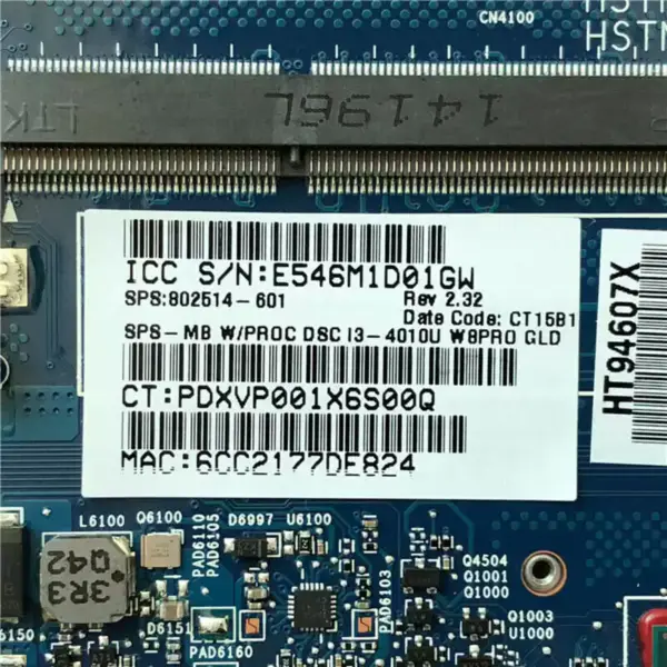 HP EliteBook 840 850 G1 6050A2559101-MB-A03 802514-601 alaplap