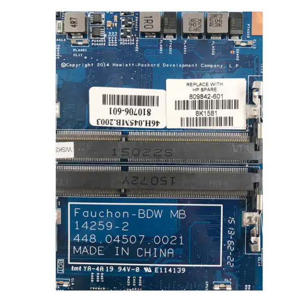 HP 809842-001 alaplap