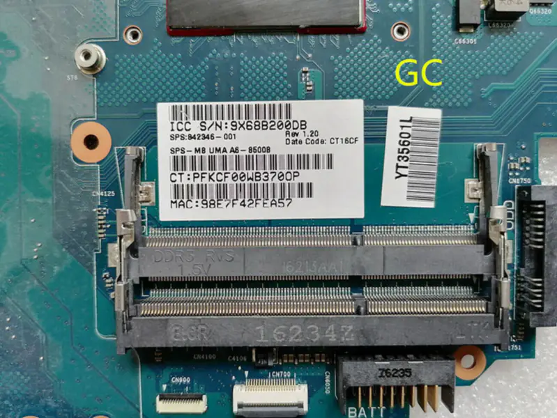 HP 842346-001 alaplap