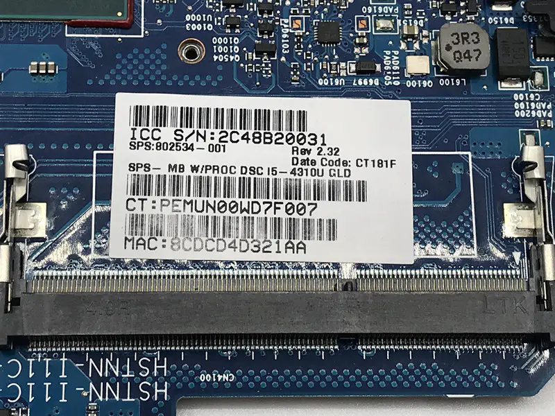 HP 836094-001 836094-501 836094-601 DAX1BDMB6F0 alaplap