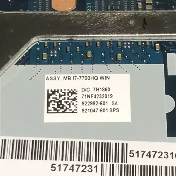 HP ZBook 15 G4 921048-001 921048-501 921048-601 LA-E161P alaplap