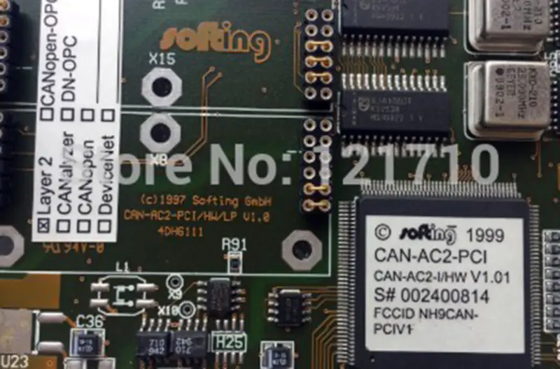 SOTING GMBH CAN-AC2-PCI/HW/LP V.10 4DH6111 CAN-AC2-I/HW V1.01 ipari alaplap