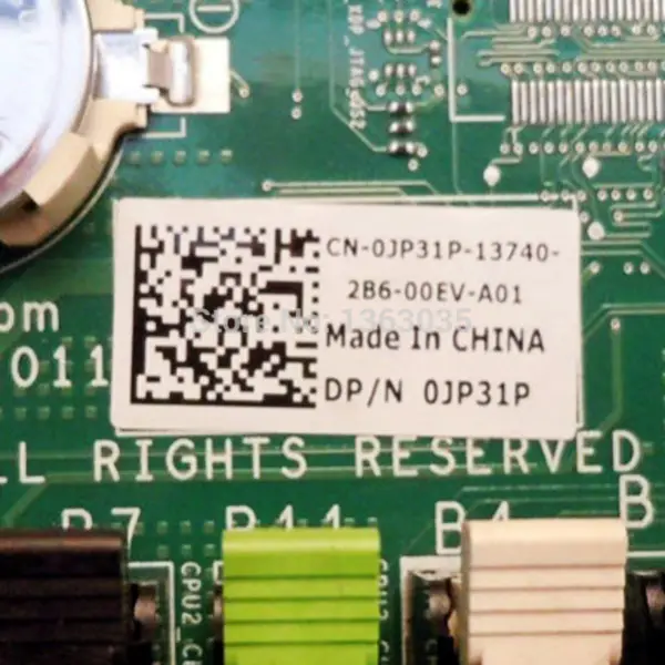 Dell CN-0JP31P 0JP31P 0JP31P alaplap