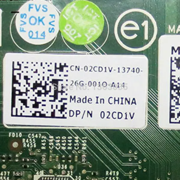IBM 02CD1V 2CD1V CN-02CD1V szerver alaplap a POWEREDGE T620-hoz