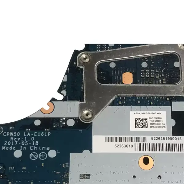 HP ZBook 15 G4 921048-001 921048-501 921048-601 LA-E161P alaplap