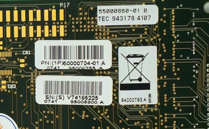 (1P)50000704-01 A 932218 55000860-01 REV A Ipari DIGI Acceleport XP 16 portos PCI kártya