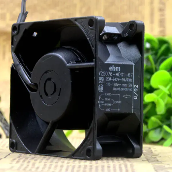 ebm W2S076-AD01-67 8CM 8038 208-240V/110-120V ventilátor