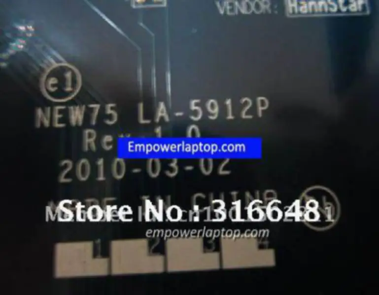 Acer 5551 MBPTQ02001 LA-5912P 75 alaplap