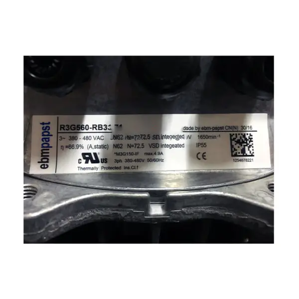 Ebmpapast R3G560-RB31-71 ventilátor