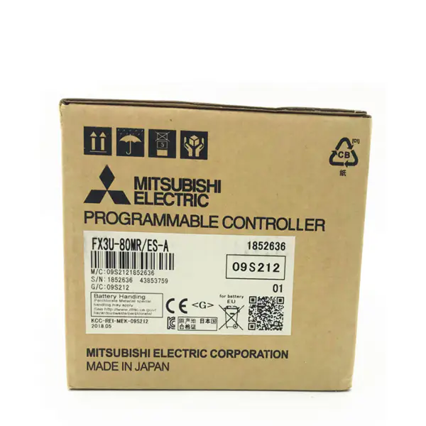 FX 3U 80M FX3U-80MR/ES-A Mitsubishi FX3U 80MR PLC főegységek 80 I/O-vel