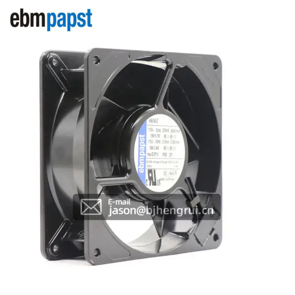 méret 120 x 120x 38mm 115 V AC légáram 180 m3 /h 3100rpm 4606Z ebmpapst hűtőventilátor