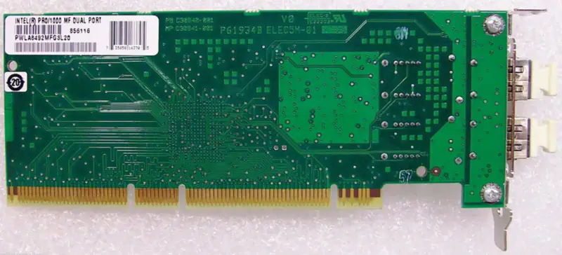 Intel PWLA8492MFG3L20 PRO/1000 MF PCI-X kettős száloptikai adapter