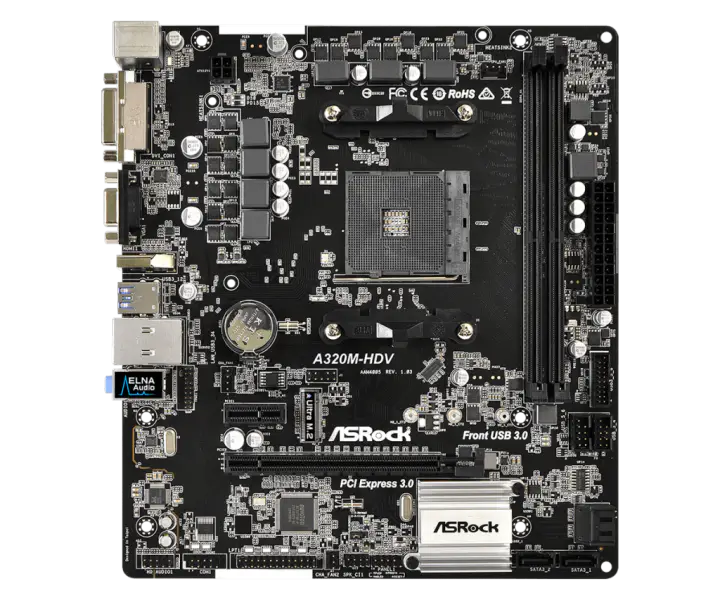 Asrock A320M-HDV alaplap AM4 DDR4 32G M-ATX alaplap