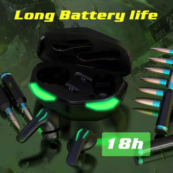 2023 Mobil kihangosító vezeték nélküli fülhallgató 65ms alacsony késleltetésű Gaming Headset zajszűrő D17 Tws fülhallgató