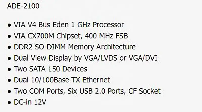 Ade-2100 Ipari vezérlő alaplap 1gb memóriával High-end beágyazott alaplap 3.5
