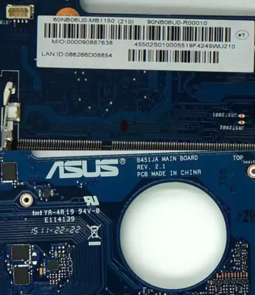 ASUS B451J B451JA alaplap
