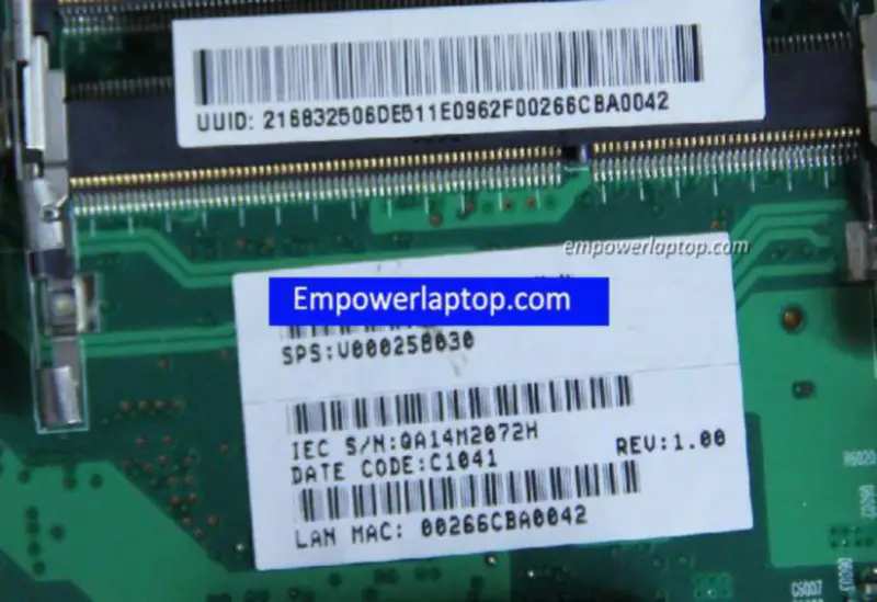 Toshiba C605 V000258030 GL40 alaplap