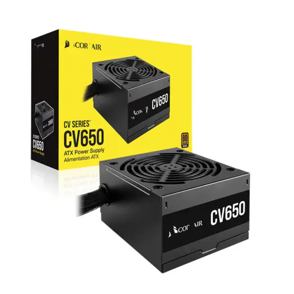 Cors Air Power Pc tápegység Cv650 650w Atx magas tápegység 80plus alacsony zajszintű ventilátor Rps0128