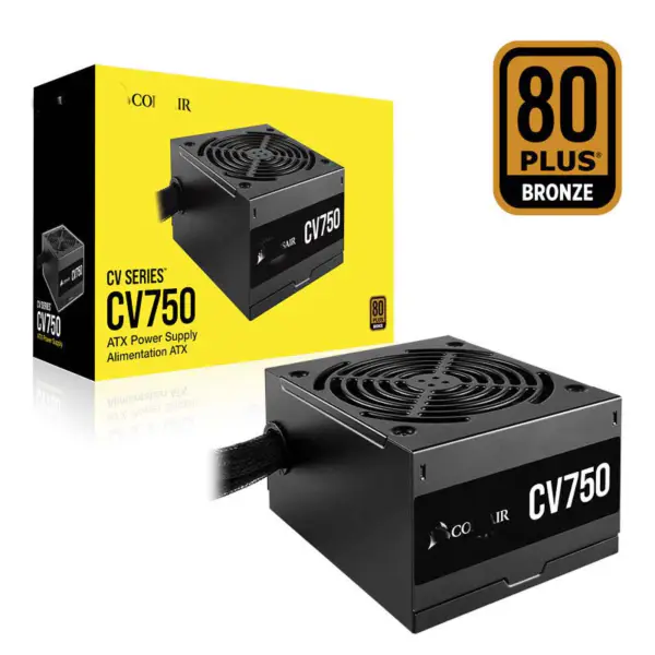 Cors Air Power Pc tápegység Cv750 750w Atx magas tápegység 80plus alacsony zajszintű ventilátor Rps0146