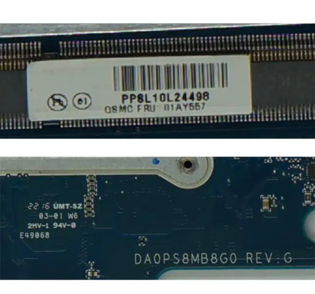 DA0PS8MB8G0 a Lenovo Thinkpad 13 laptophoz Alaplap FRU 01AY547 01AY557 01AV598 SR2EY I5-6200U DDR3L 01AY547 01AV598 SR2EY I5-6200U DDR3L