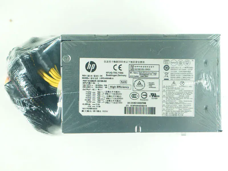 633186-002 DPS-600WB A 600 W-os tápegység HP ENVY 810 Phoenix h9-1400t CTO-hoz HP ENVY 810 Phoenix h9-1400t CTO tápegységhez