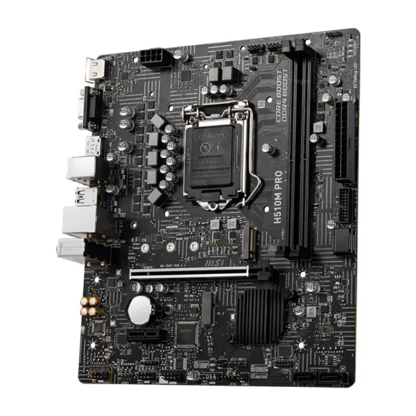 MSI H510M PRO alaplap PCI-E 4.0 DDR4 64GB SATA III Intel 11TH Gen Micro ATX USB3.2