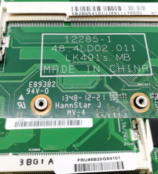 FRU:5B20G54101 Lenovo K4450 K4450A laptop alaplapjához SR1EF I5-4210U 12285-1 48.4LD02.011 alaplap 2G alaplappal 12285-1 48.4LD02.011