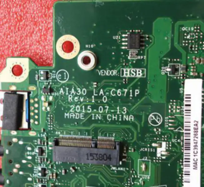 Lenovo S200Z C2000 AIO alaplap N3700 AIA30 LA-C671P IBSWSC 03T7441 Alaplap