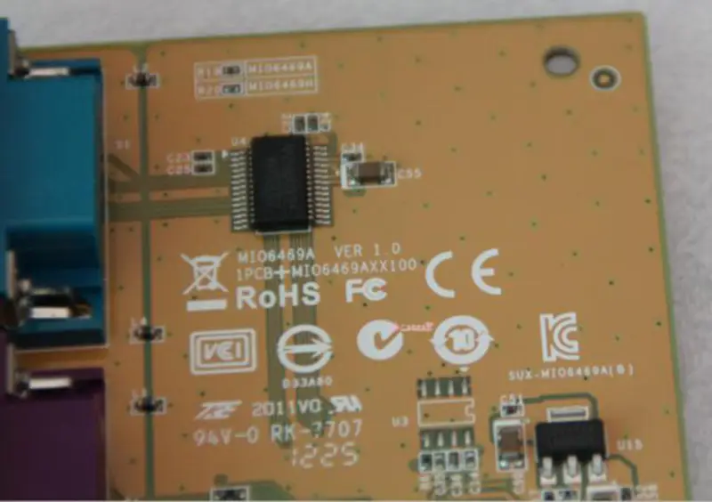 Sunix MIO6469A Soros párhuzamos PCI-e kártya RS232 LPT1 alaplap