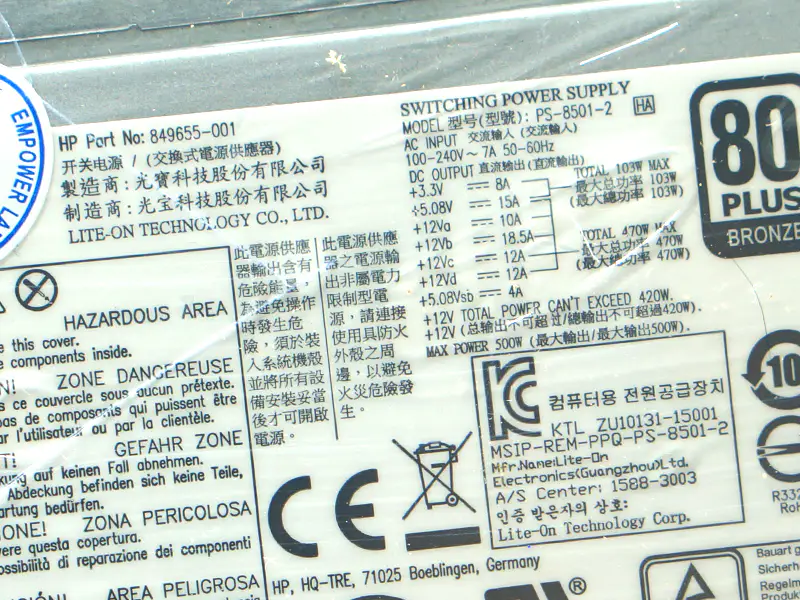 HP DPS-500AB-20A 746177-002 tápegység