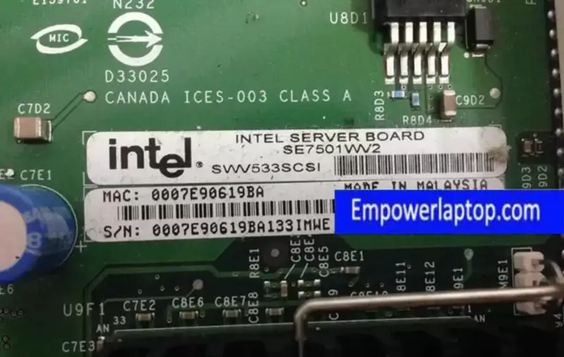 Intel SE7501WV2 dual 320MSCSI kártya RAID Sever alaplappal