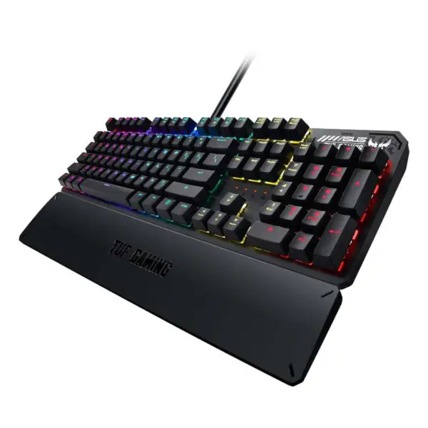 Mechanikus billentyűzet Tuf Esports Spy Flying Fortress K3 vezetékes játék billentyűzet Rog háttérvilágítás mágneses szívó tenyértámasszal Tuf K3