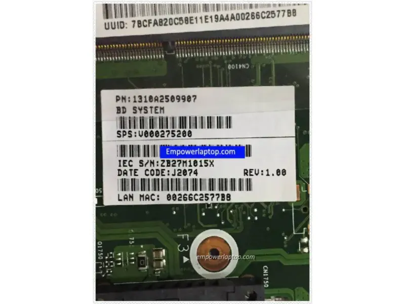 Toshiba V000275200 L850 alaplap