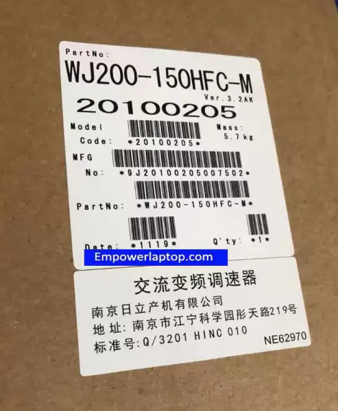HITACHI INVERTER WJ200-150HFC-M 15KW ÚJ
