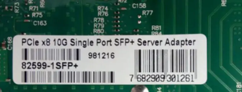 X520-DA1 E10G41BTDA OEM 10Gb Ethernet konvergált hálózati adapter