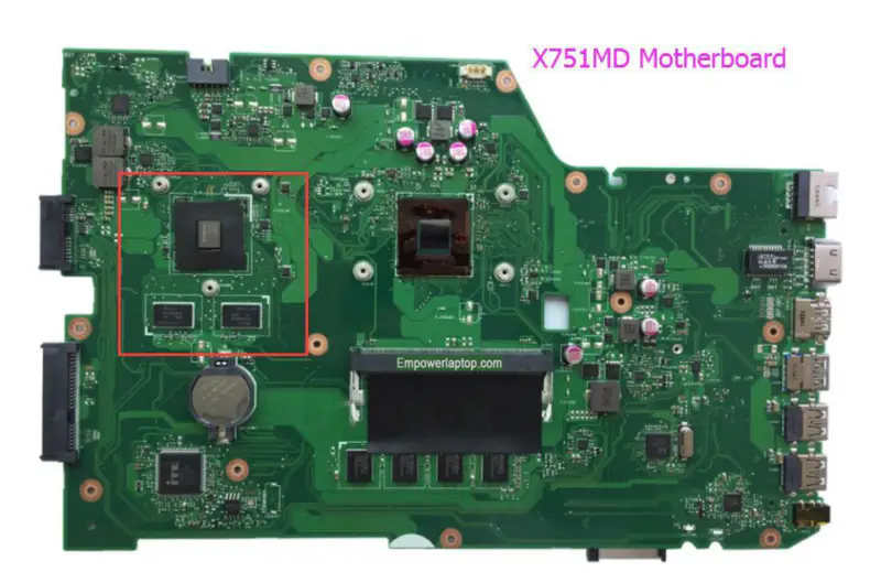Asus X751M X751MD REV2.0 alaplap